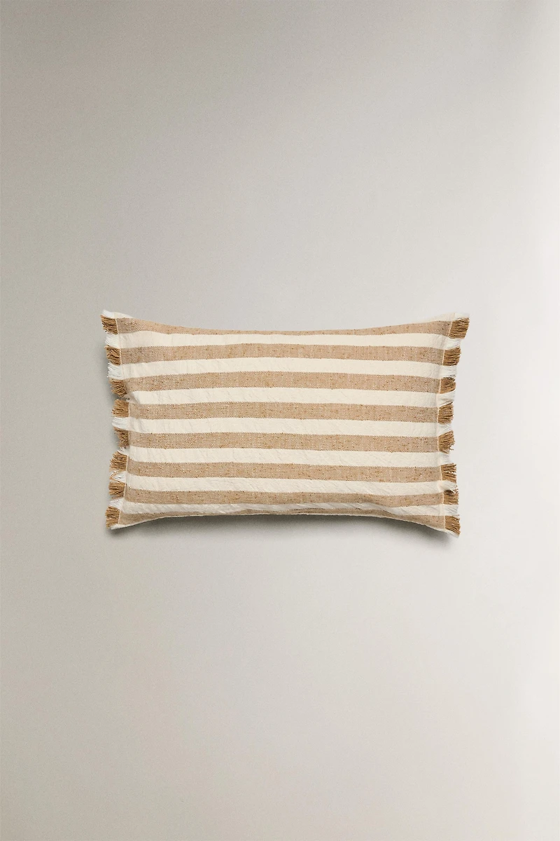 STRIPED THROW PILLOW COVER