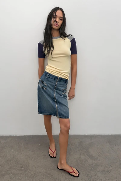TOP EN MAILLE COULEUR BLOCK