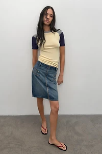 TOP EN MAILLE COULEUR BLOCK