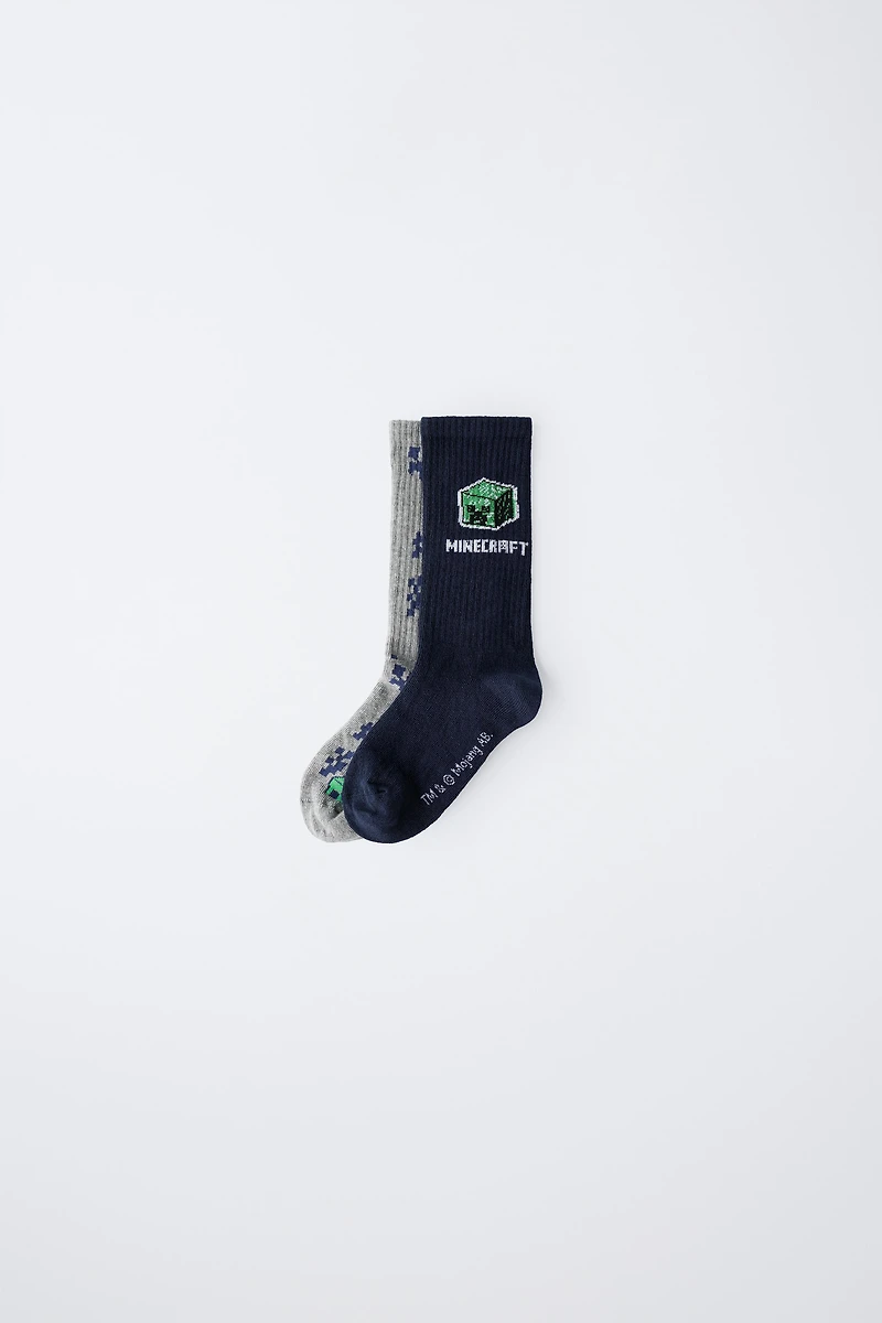 TWO-PACK OF MINECRAFT © MOJANG AB. ™ LONG SOCKS