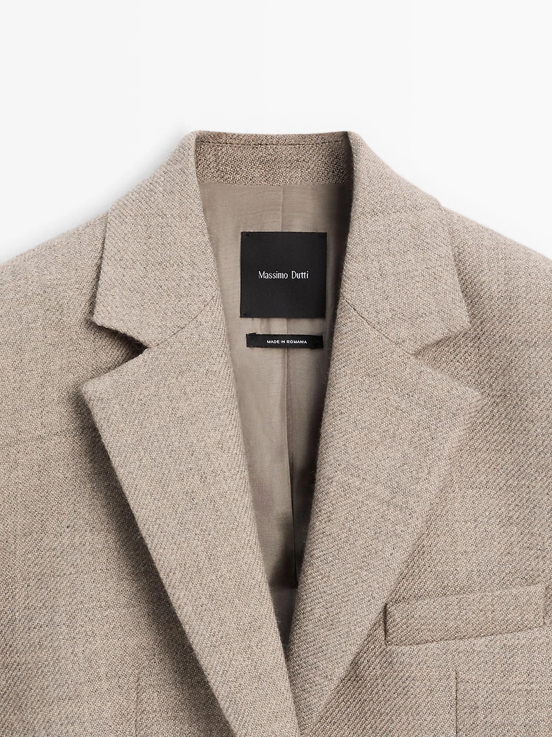 Flecked wool blazer