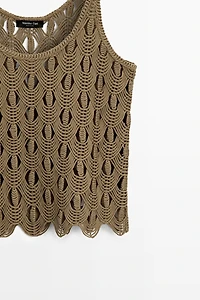 Strappy top with crochet detail