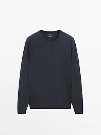 Pull en maille de cachemire à col rond