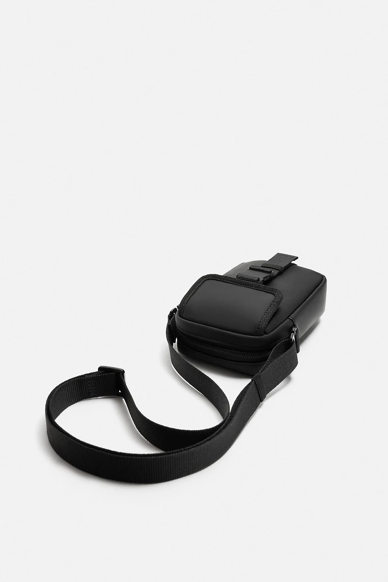 RUBBERIZED CROSSBODY BAG