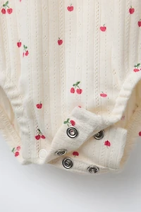 CHERRY PRINT BODYSUIT AND LEGGINGS SET