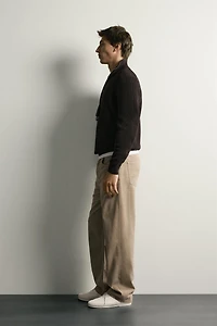PURL KNIT QUARTER-ZIP JUMPER