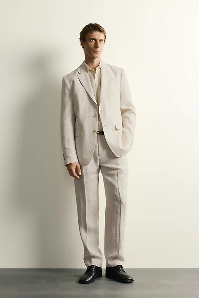 100% LINEN SUIT BLAZER