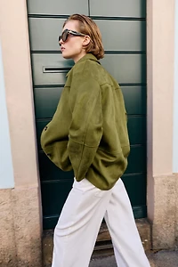 FAUX SUEDE COAT
