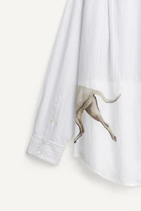 LIMITED EDITION PRINTED PATCHWORK STRIPED SHIRT