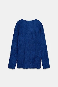 PULL EN MAILLE EFFET FROISSÉ