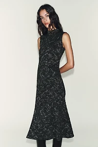 METALLIC THREAD JACQUARD DRESS