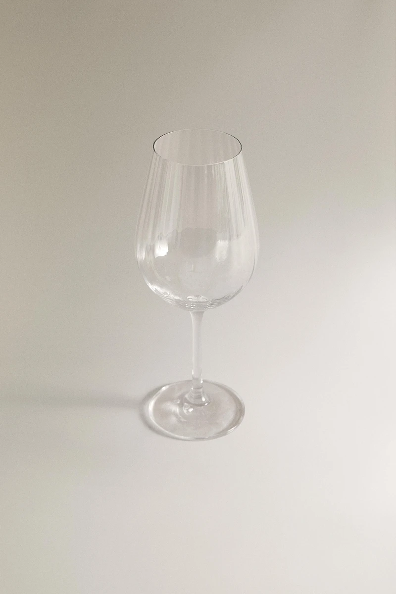 VERRE À VIN CRISTALLIN RELIEF