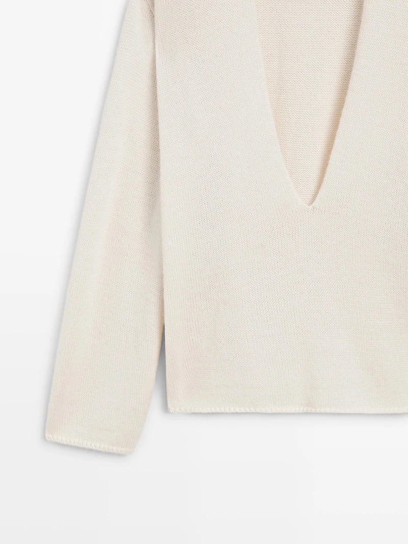 Knit alpaca and silk V-neck sweater - LIMITED