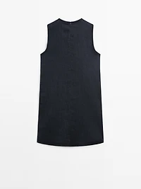 100% cotton denim mini dress