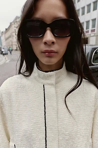 BLOUSON BOMBER STRUCTURÉ AVEC LISERÉS EN CONTRASTE