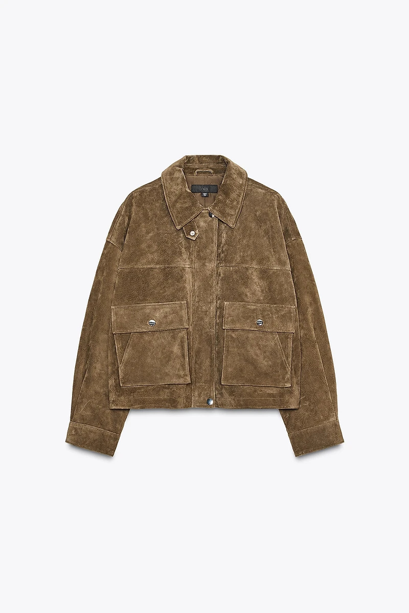 100% LEATHER BOMBER JACKET