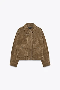 100% LEATHER BOMBER JACKET