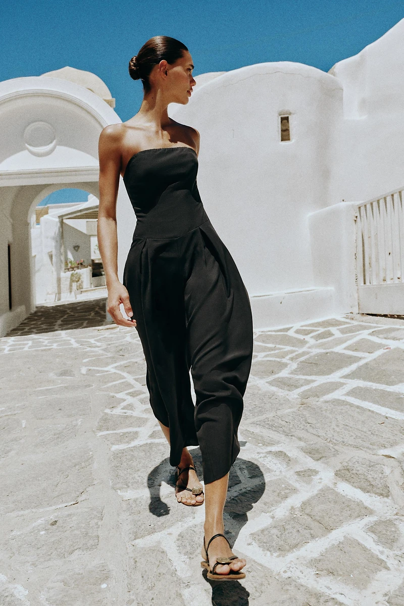MIDI STRAPLESS JUMPSUIT