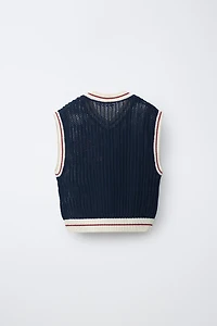 VARSITY FOOTBALL KNIT VEST
