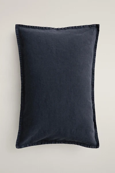FADED LINEN THROW PILLOW COVER