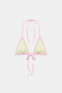 HAUT DE BIKINI TRIANGULAIRE CONTRASTÉ