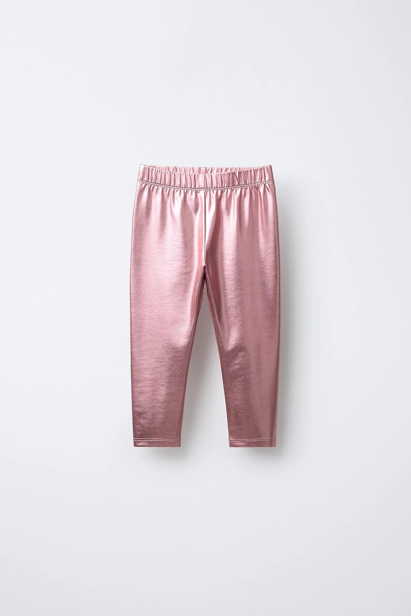 METALLIC EFFECT LEGGINGS