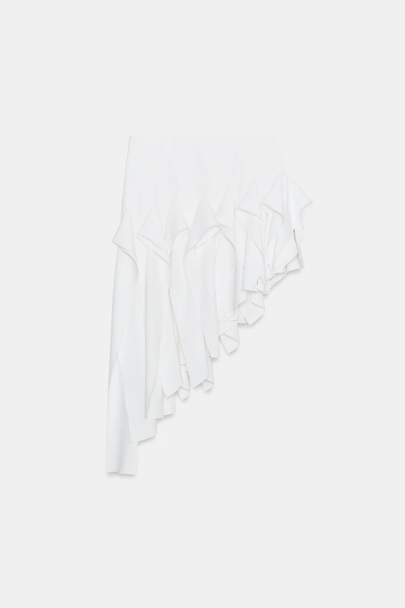 ZW COLLECTION ASYMMETRIC RUFFLED SKIRT