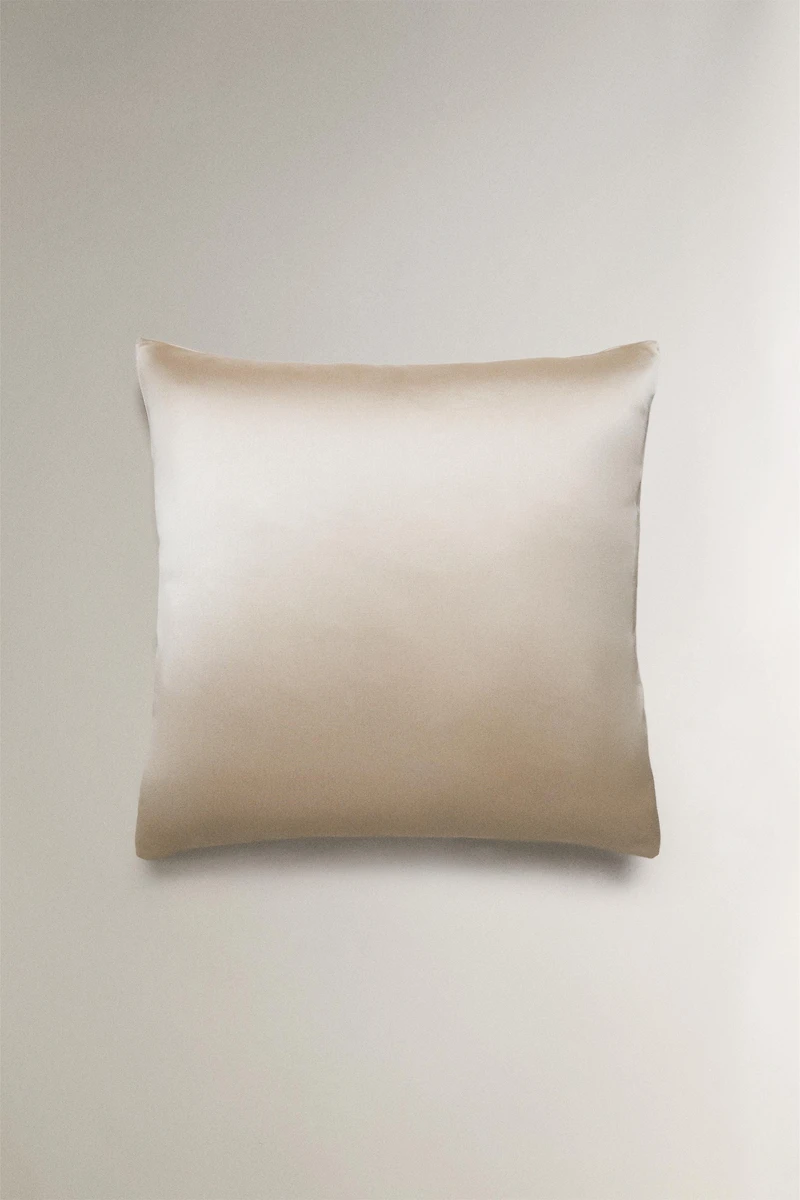 LEAF SATEEN THROW PILLOW COVER