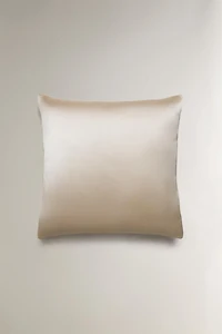 LEAF SATEEN THROW PILLOW COVER
