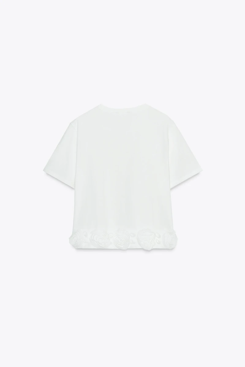 TEXTURED ROSE T-SHIRT