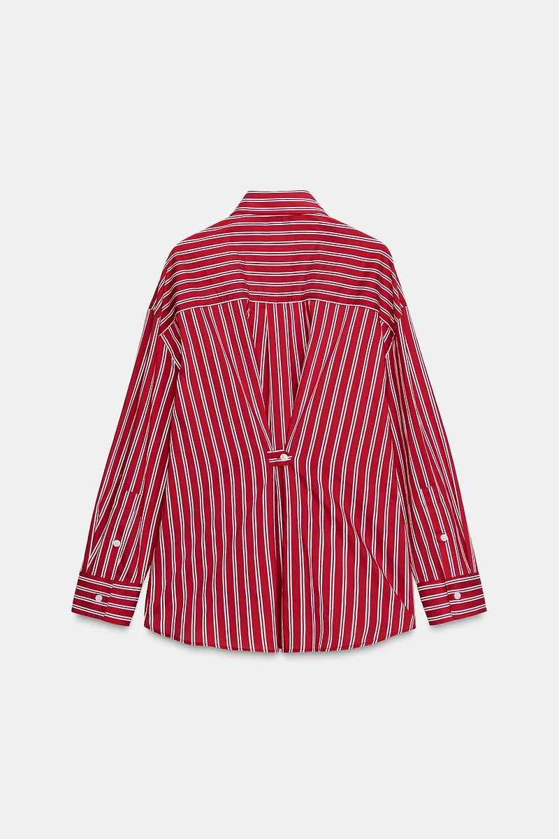 CHEMISE OVERSIZE EN POPELINE RAYÉE