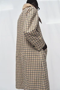 REVERSIBLE PLAID TRENCH COAT ZW COLLECTION