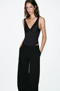 COMBINATION LACE BODYSUIT