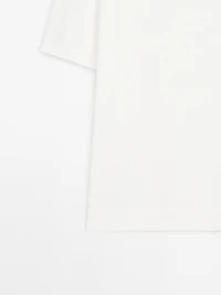 Short sleeve cotton knit polo shirt