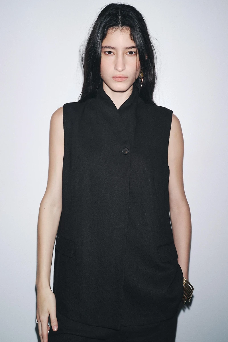 GILET MÉLANGE LIN ZW COLLECTION