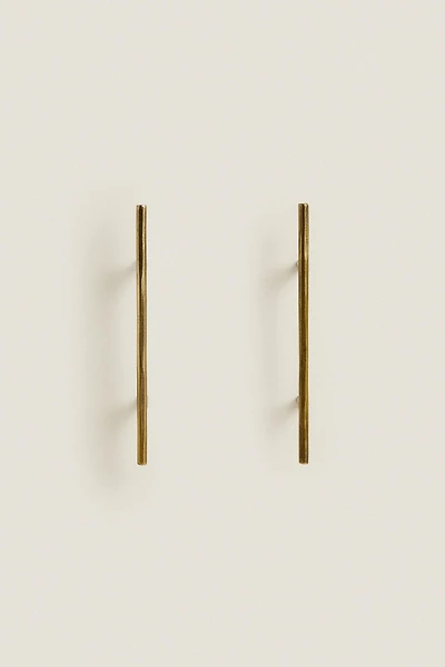 LOT 2 POIGNÉES MÉTALLIQUES DORÉES