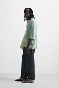 WASHED KNIT POLO SHIRT