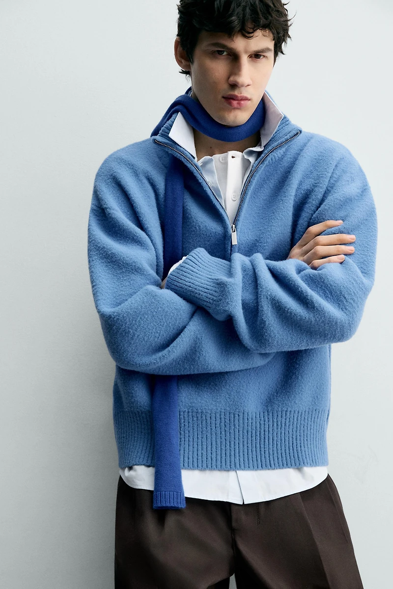 BOXY FIT TEXTURED JUMPER