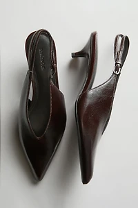 Leather high-heel mules