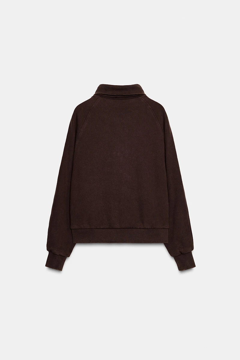 WASHED EFFECT FLEECE JACKET