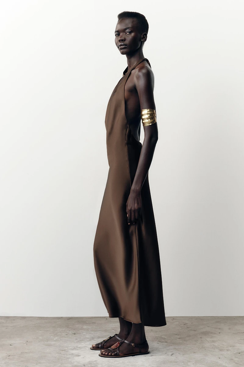 HALTER MIDI DRESS