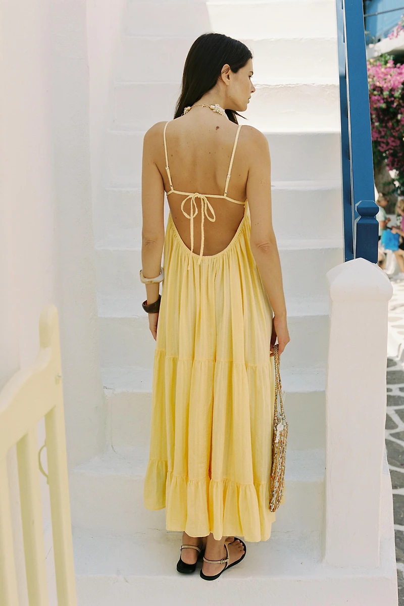 OPEN BACK PANEL DRESS