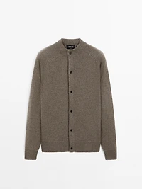 100% cashmere knit cardigan