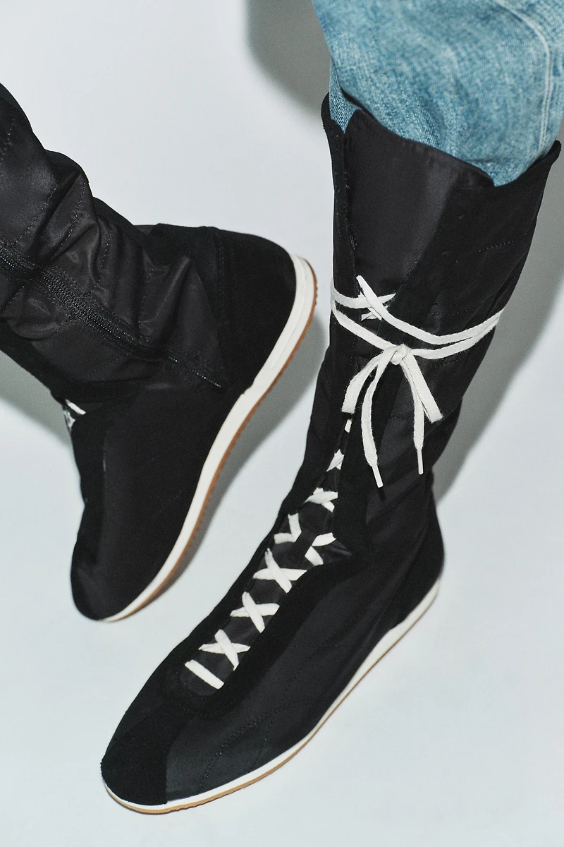 FABRIC HIGH-TOP SNEAKERS