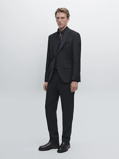 American wool blend flannel suit