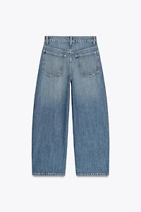 TRF MID-RISE BAGGY BARREL JEANS