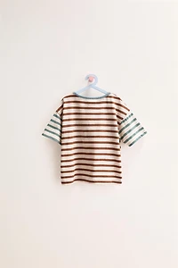 T-SHIRT RAYURES COTON LIN ZARA TIMELESS