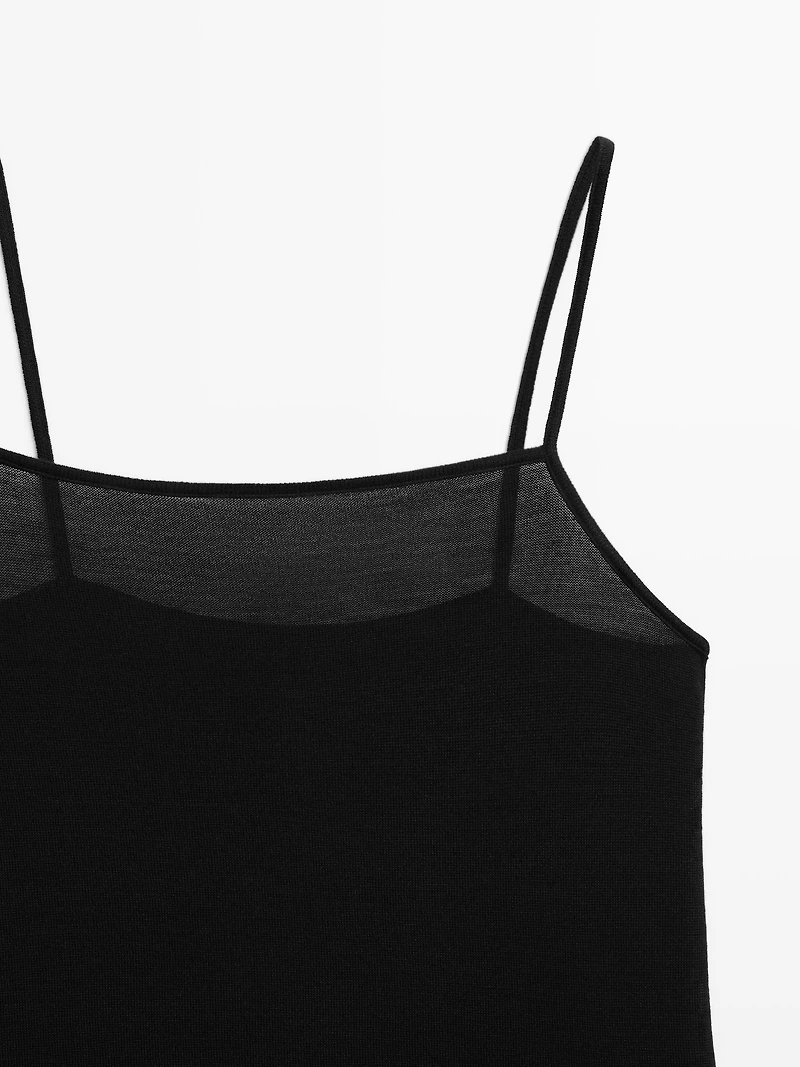 Camisole top with lace detail