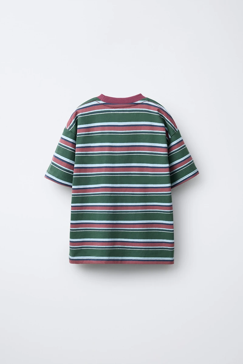 STRIPED PRINT T-SHIRT