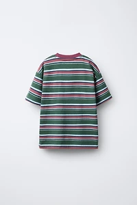 STRIPED PRINT T-SHIRT